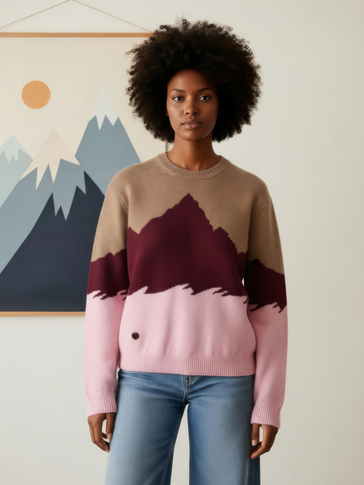 The Mountain Crewneck Fawn Brown Female Image