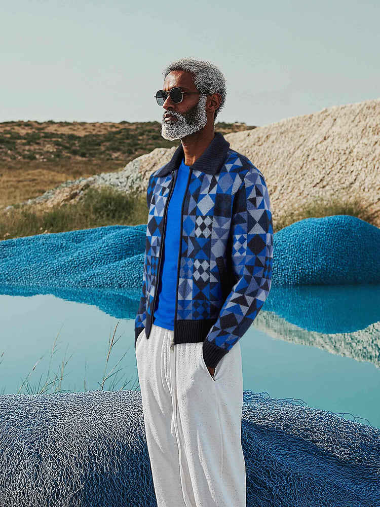 The Patchwork Bomber Pacific Blue Image