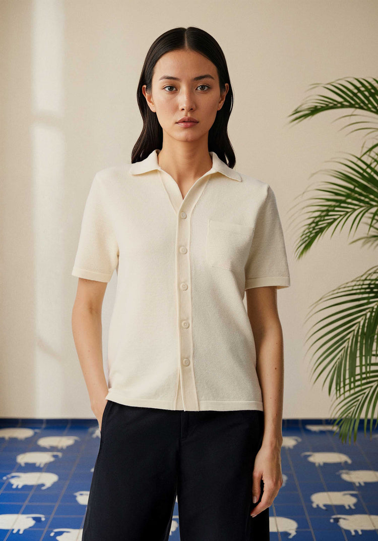 The Pique Shirt Raw White Image