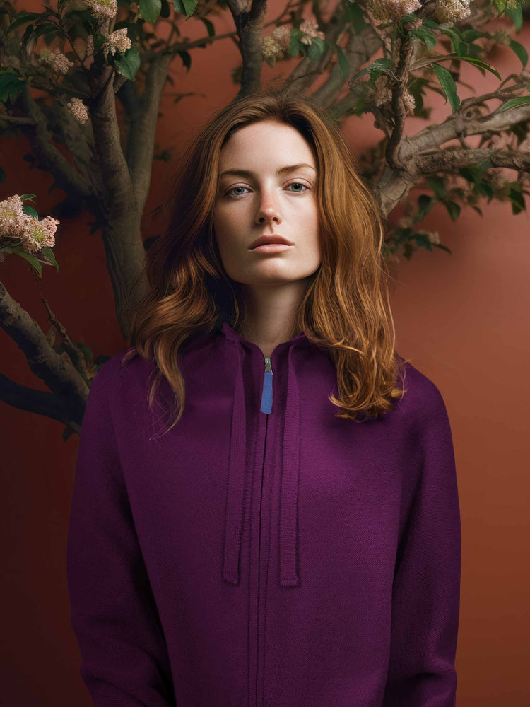 The Zip Hoodie Royal Purple Image