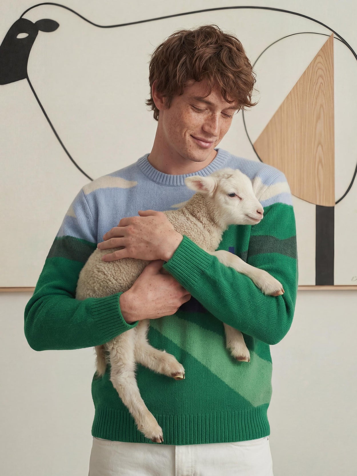 The Sheepscape Crewneck Bottle Green Male Image