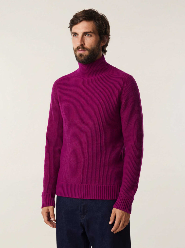 The Soft-Knit High Neck Royal Purple Image