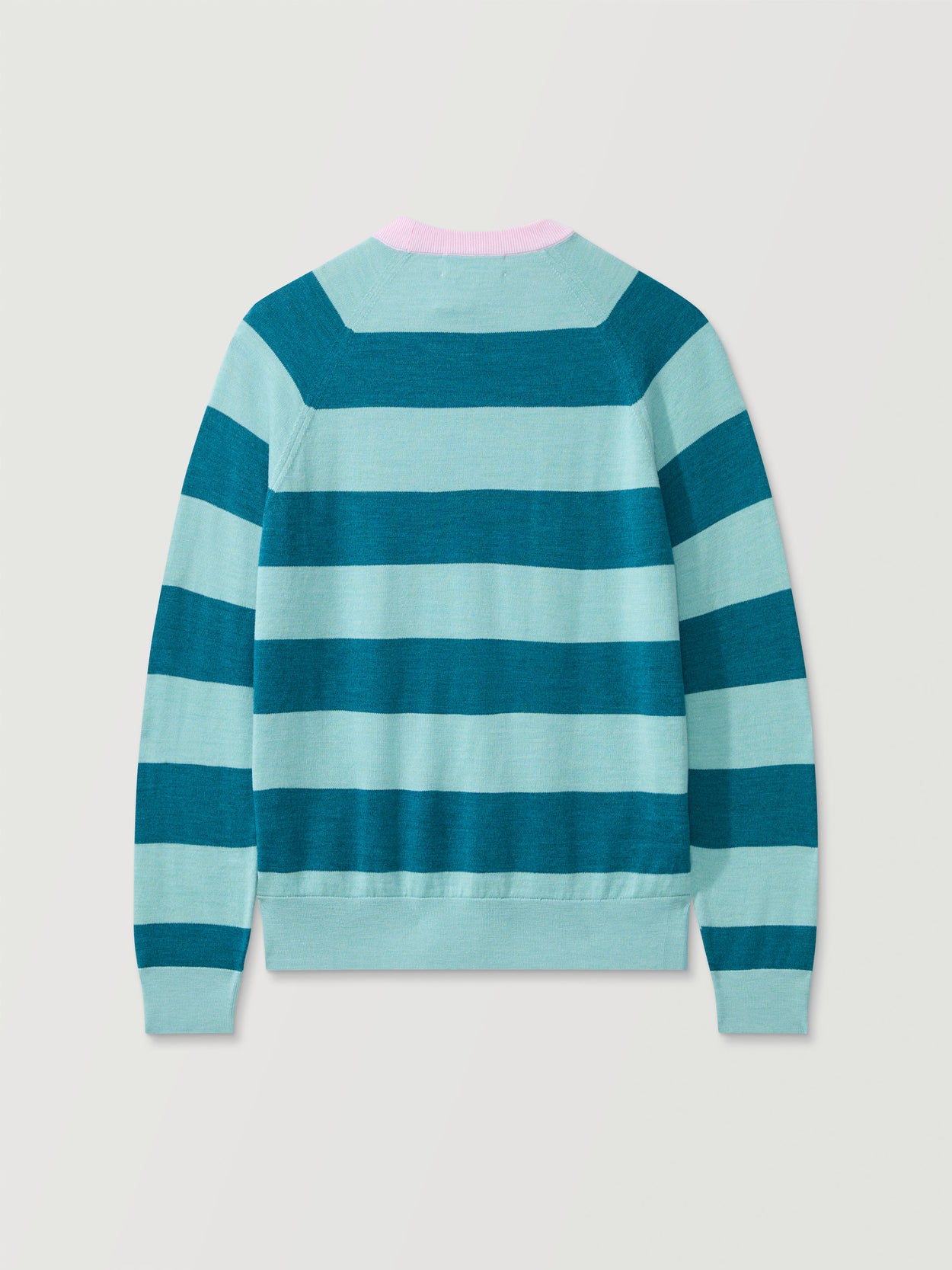 The Stripe Crewneck Light Teal Blue Male Image