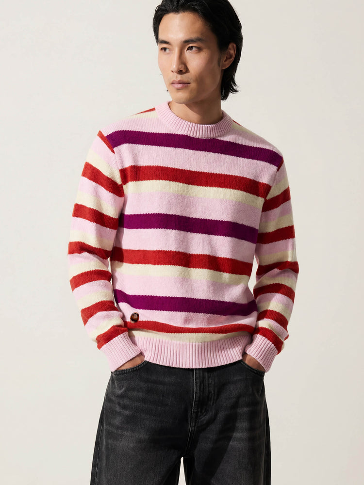 The Stripe Crewneck Candyfloss Pink Image