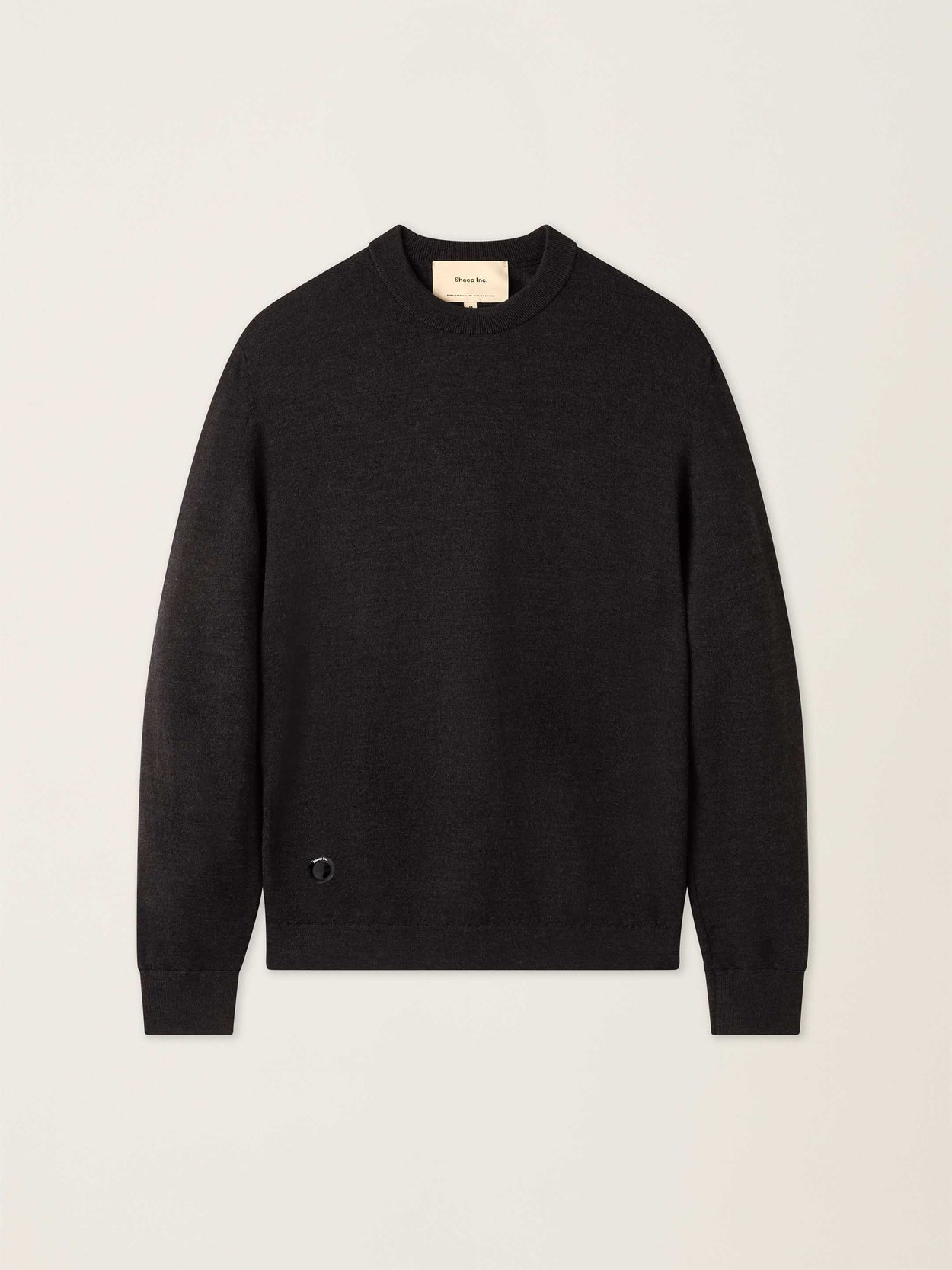The Fine Knit Crewneck Anthracite Black Image