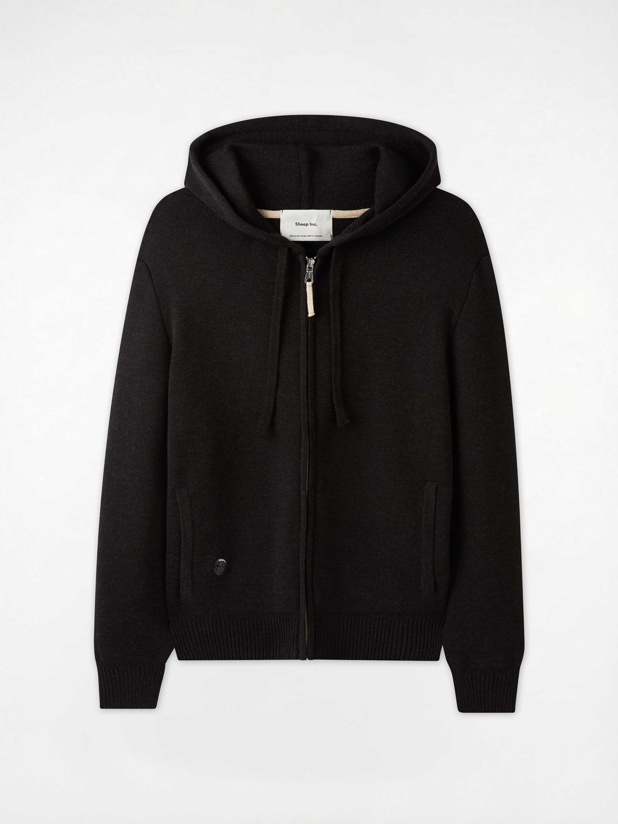 The Signature Merino Zip Hoodie Anthracite Black Image