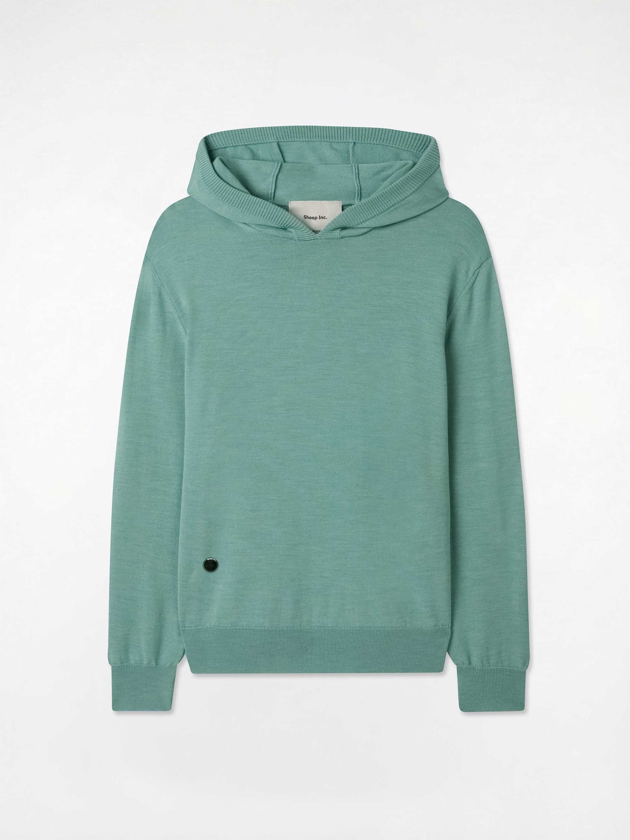 The Fine Knit Hoodie Aqua Green Image
