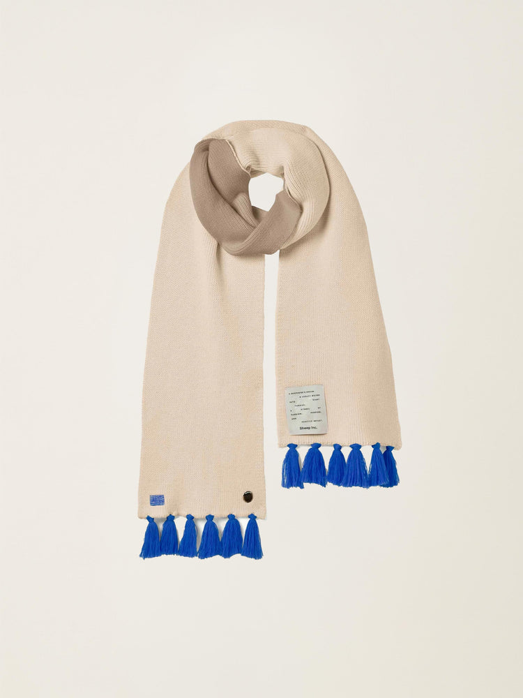 The Tassel Scarf Almond White Image