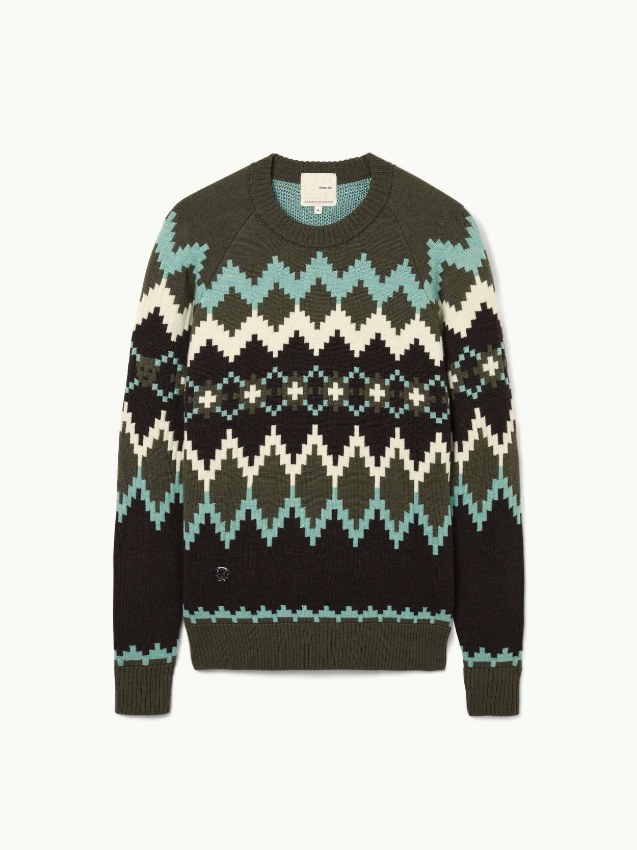 The Diamond Fair Isle Moss Green Image