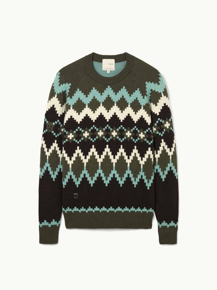 The Diamond Fair Isle Moss Green Image