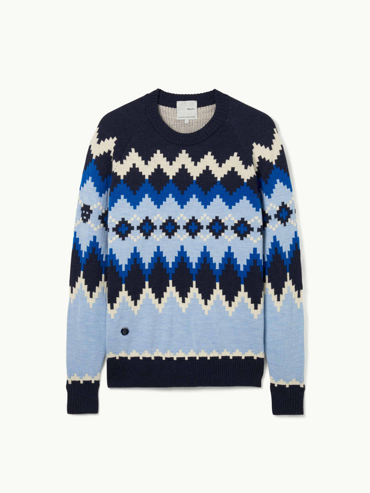The Diamond Fair Isle Pacific Blue Image