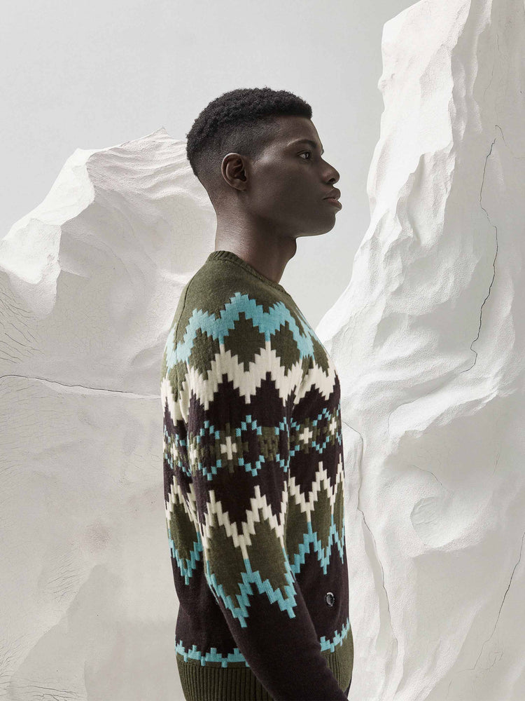 The Diamond Fair Isle Moss Green Image