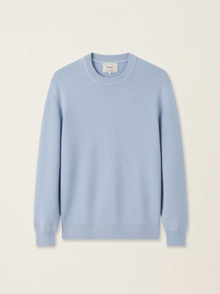 The Women's Fine Knit Crewneck Cloud Blue Image
