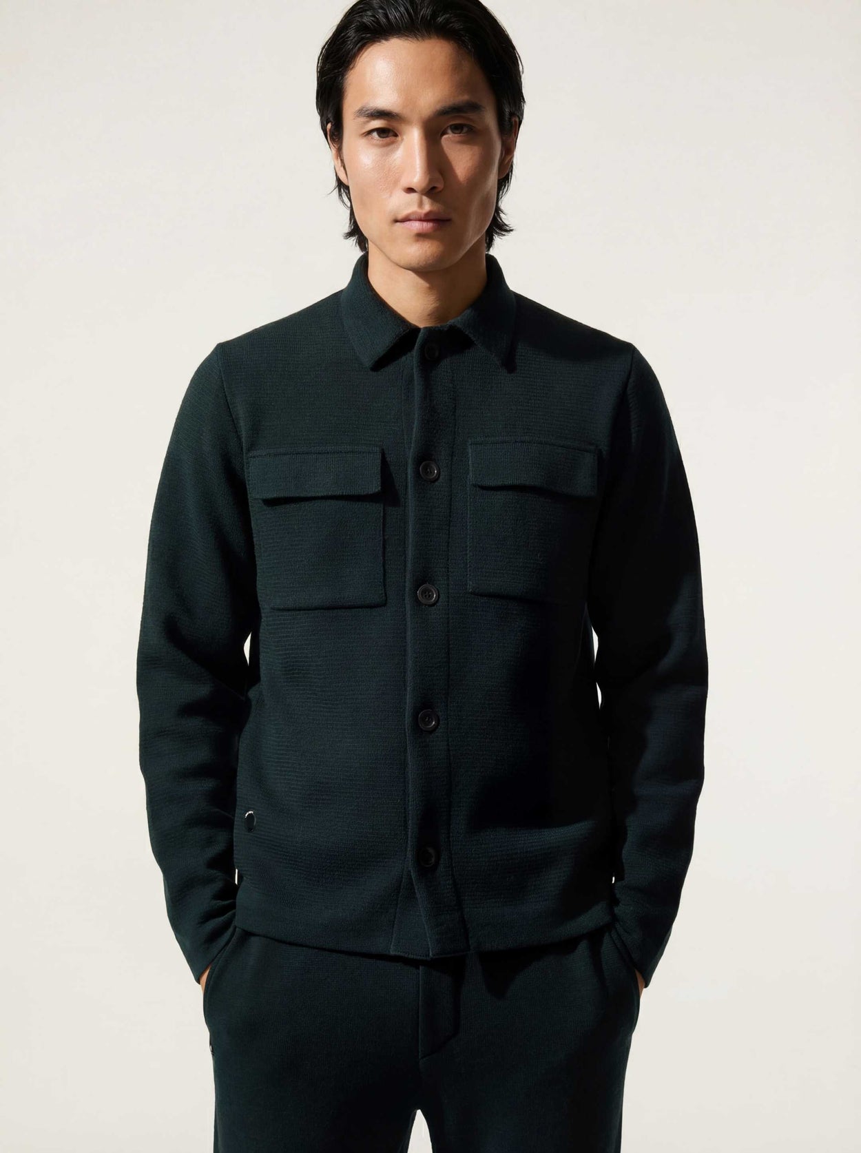 The Over Shirt Forest Green Male Image