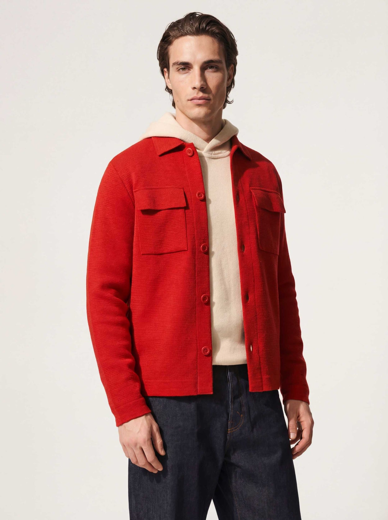 The Over Shirt Tomato Red Male Image