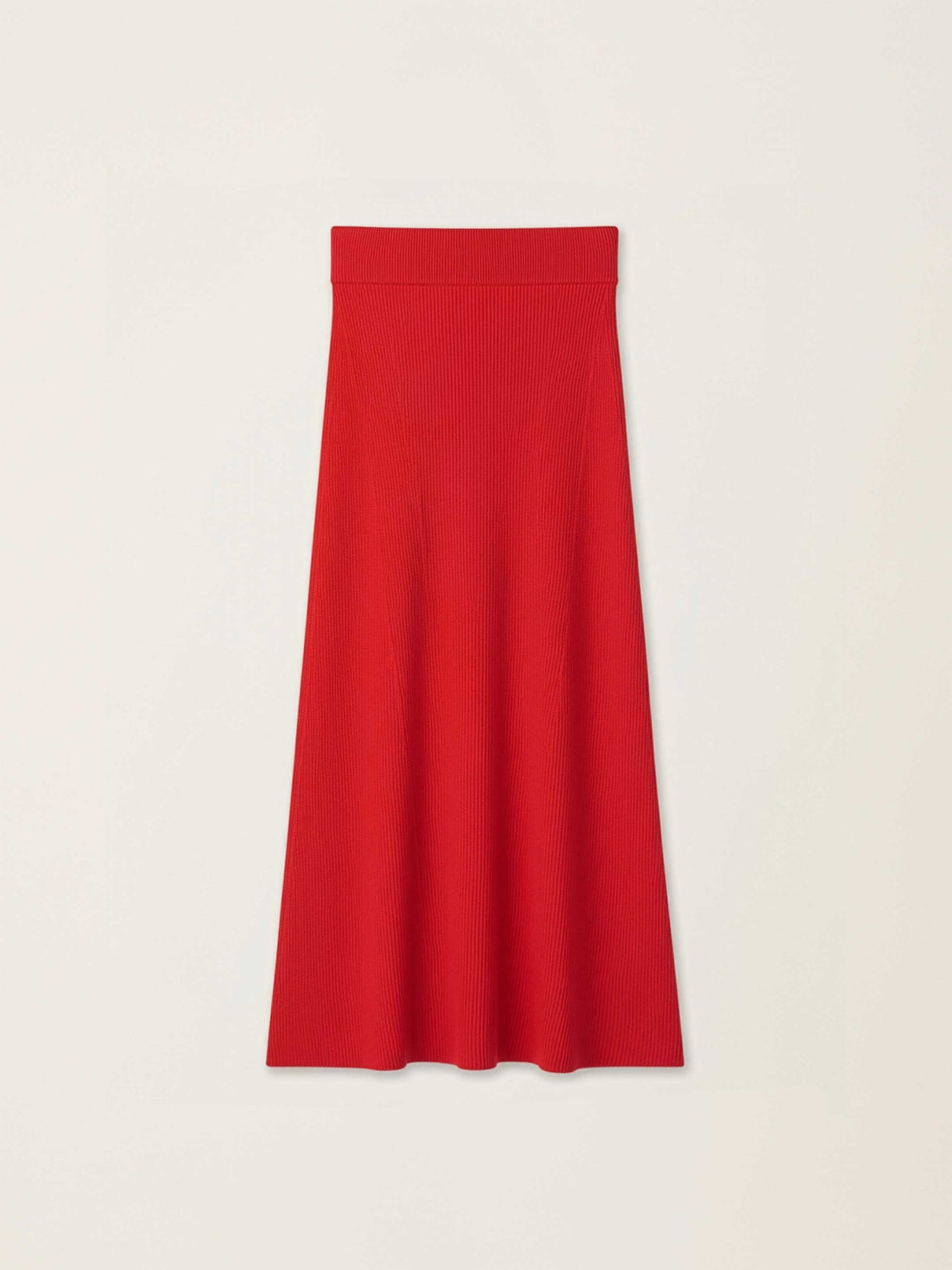 The Ribbed Knitted Skirt Poppy Red Image
