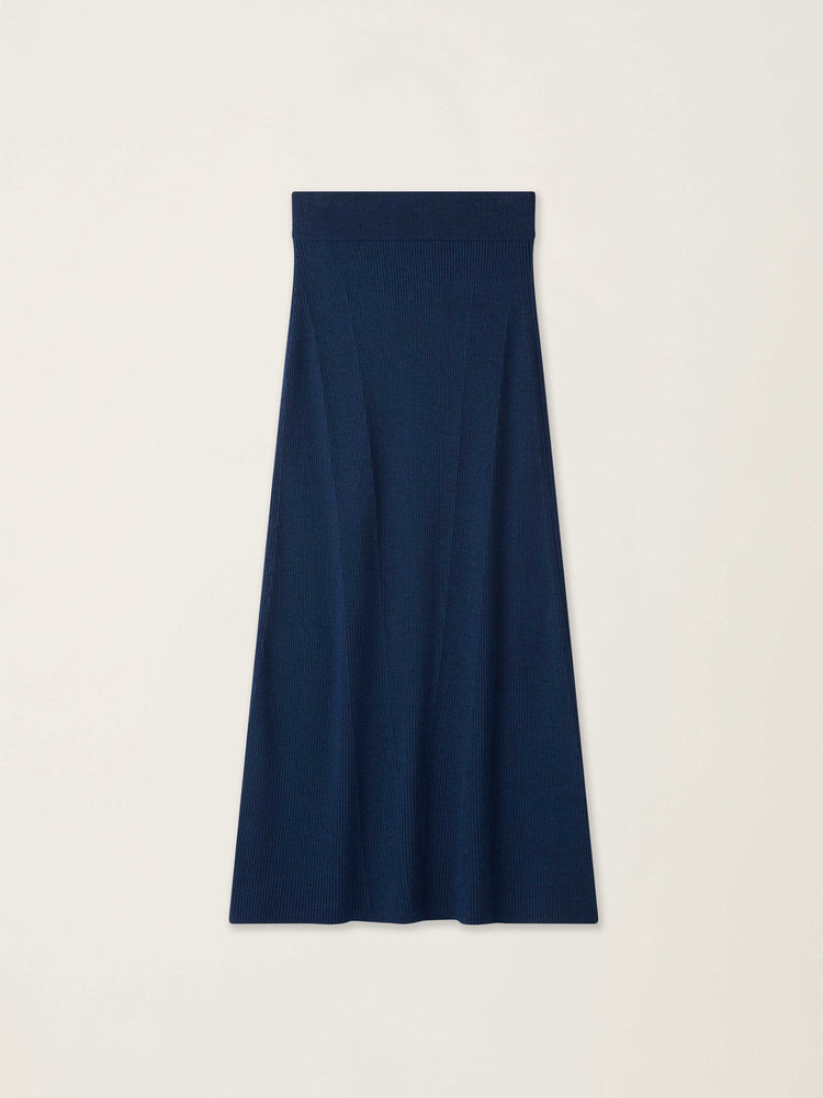 The Ribbed Knitted Skirt Tasman Blue Image