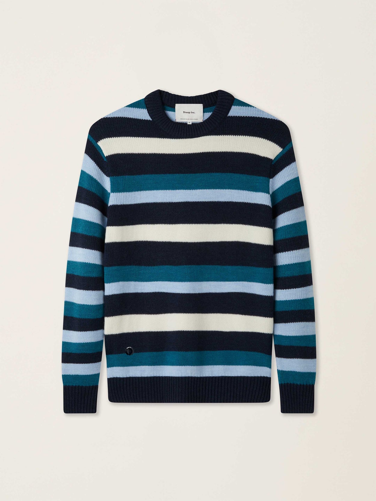 The Stripe Crewneck Pacific Blue Image