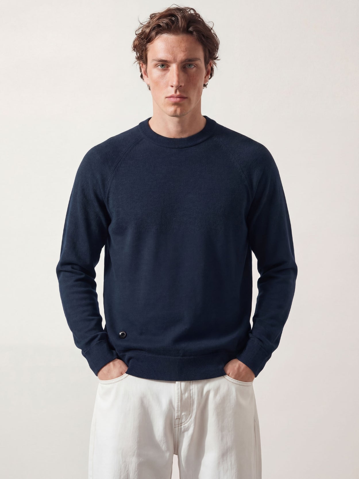 The Crewneck Light Pacific Blue Male Image