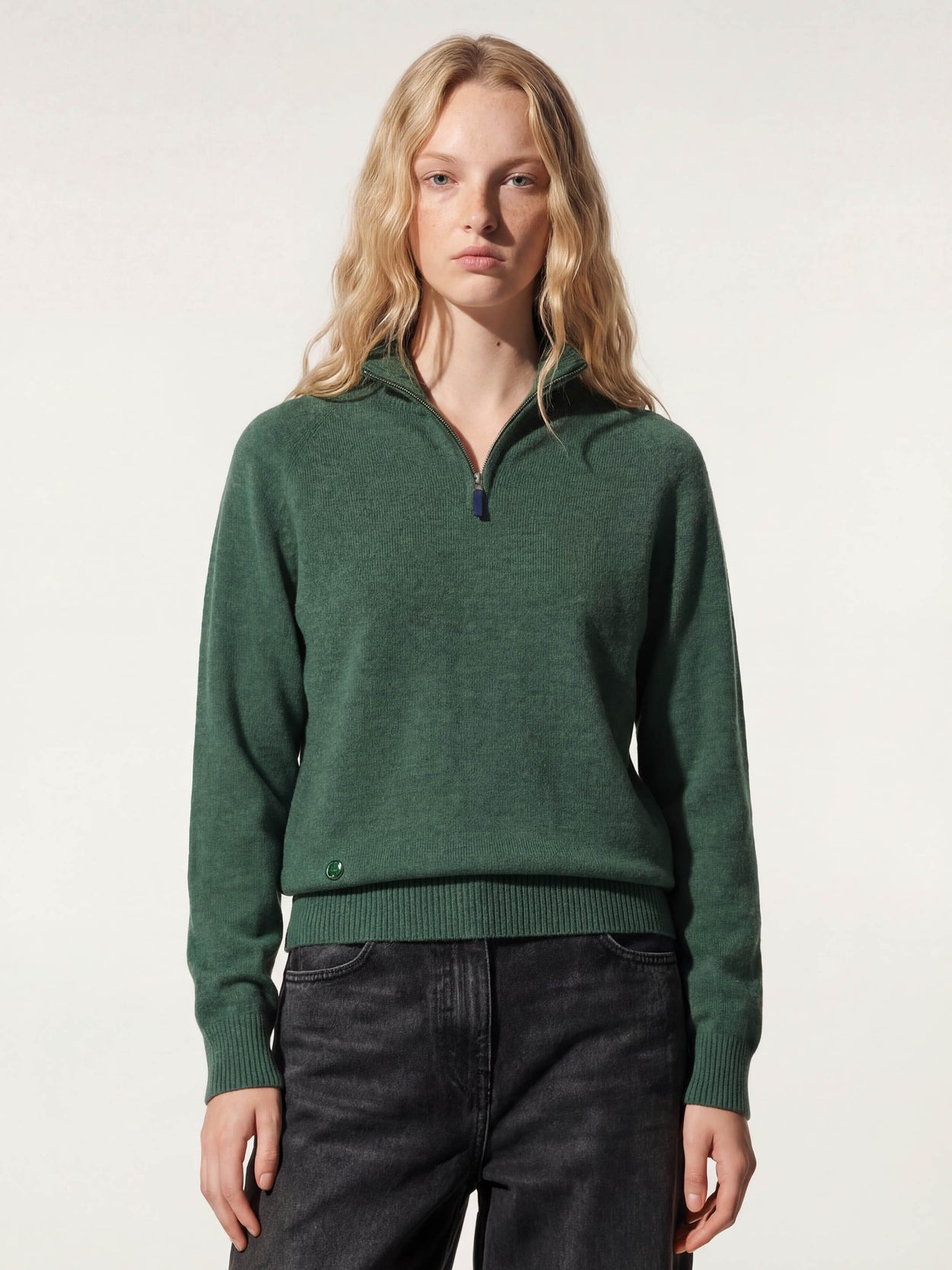 The Half Zip Emerald Green Female Image