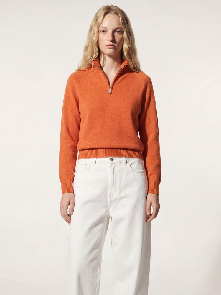 The Half Zip Burnt Orange Image