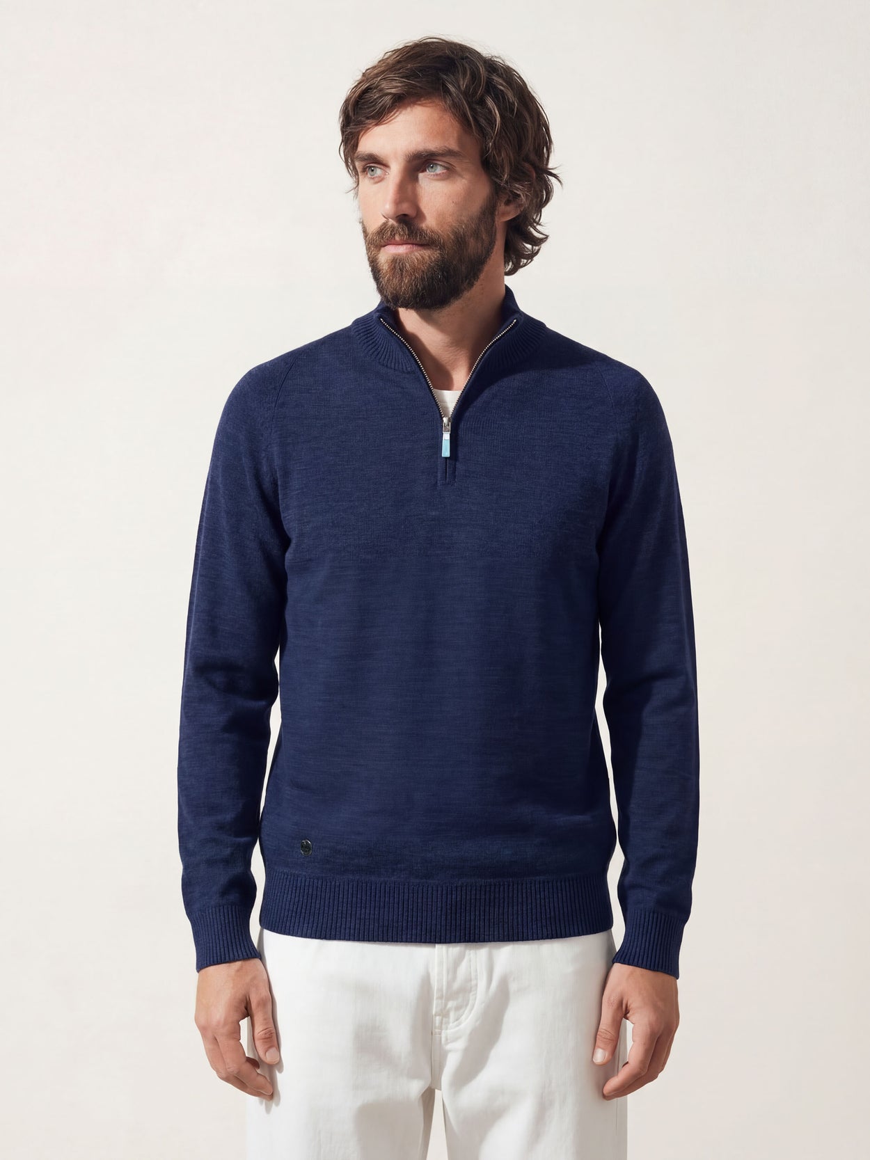 The Half Zip Pacific Blue Male Image