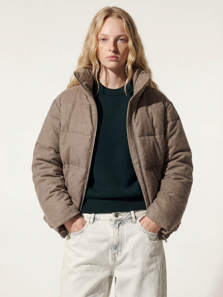 The Wool Puffer Jacket Fawn Brown Image