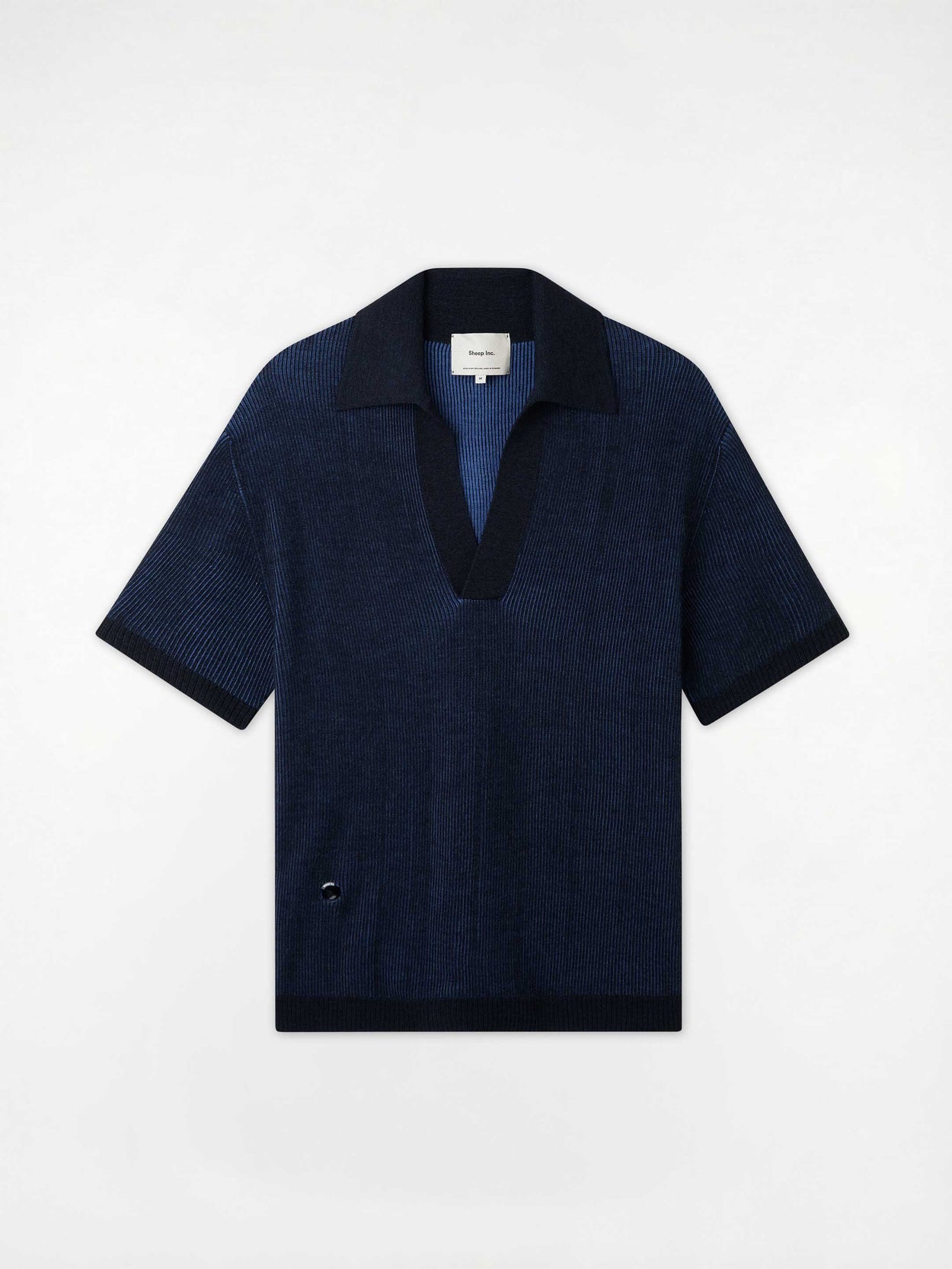 The Men's Plaited Polo Pacific Blue Image