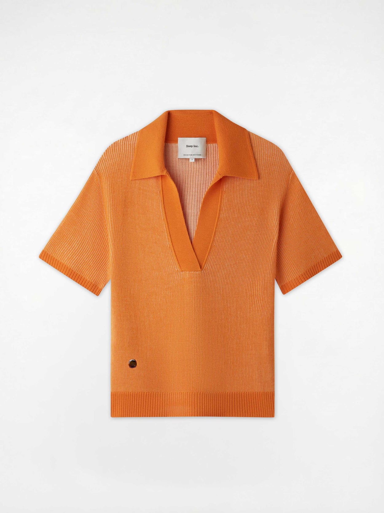 The Women's Plaited Polo Persimmon Orange Image