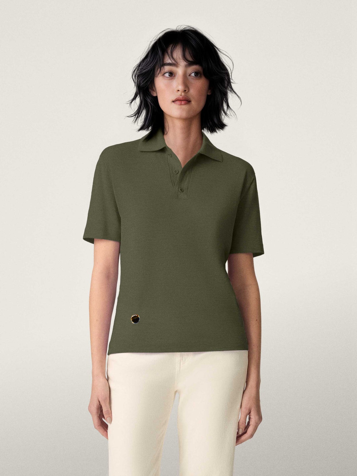 The Ultra-Light Polo Moss Green Female Image