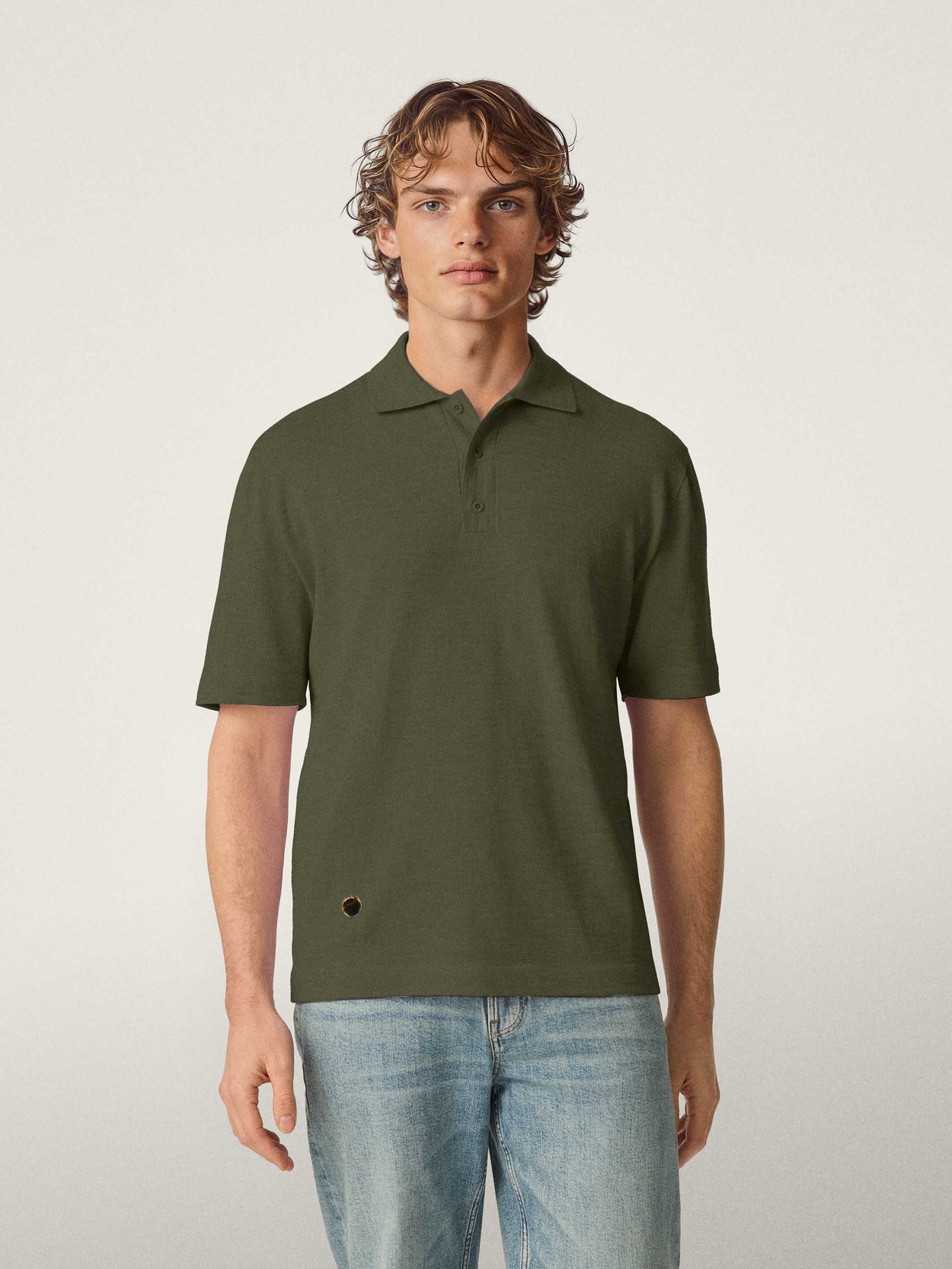 The Ultra-Light Polo Moss Green Male Image