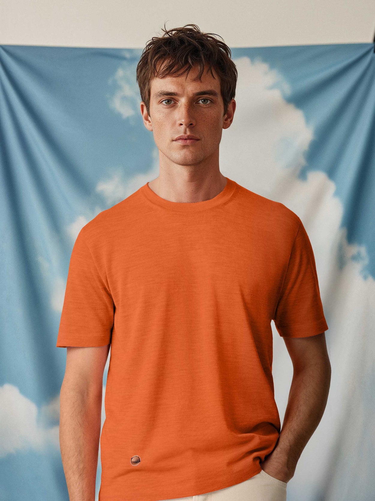 The Ultra-Light T-Shirt Burnt Orange Male Image