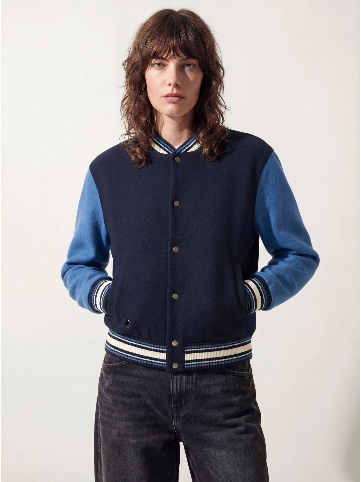 The Varsity Jacket Pacific Blue Female Image