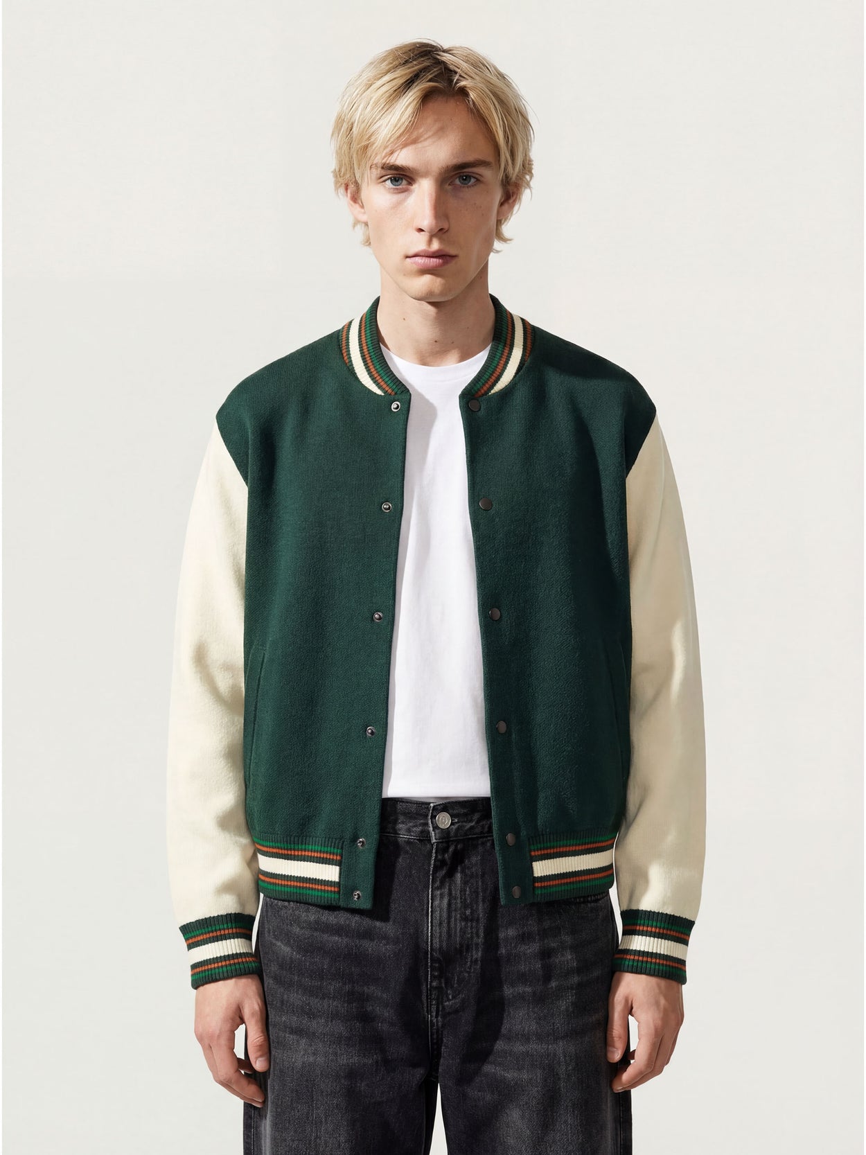 The Varsity Jacket Forest Green Male Image