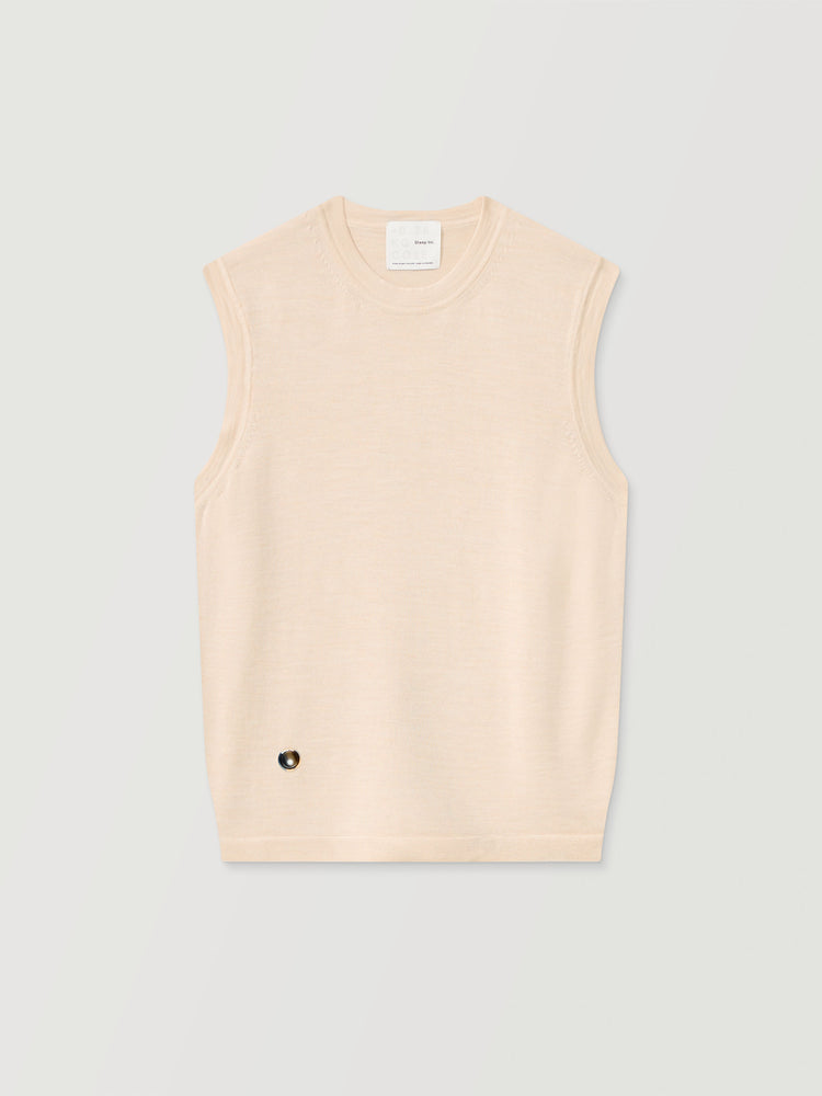 The Knitted Vest Almond White Image