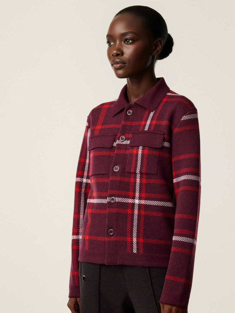 The Plaid Over Shirt Konini Burgundy Image