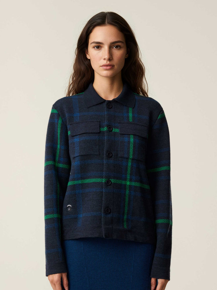 The Plaid Over Shirt Pacific Blue Image