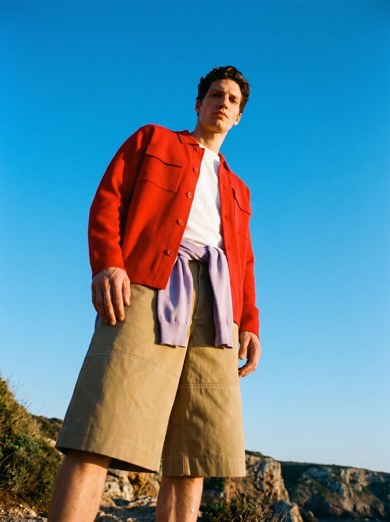 The Over Shirt Tomato Red Male Image