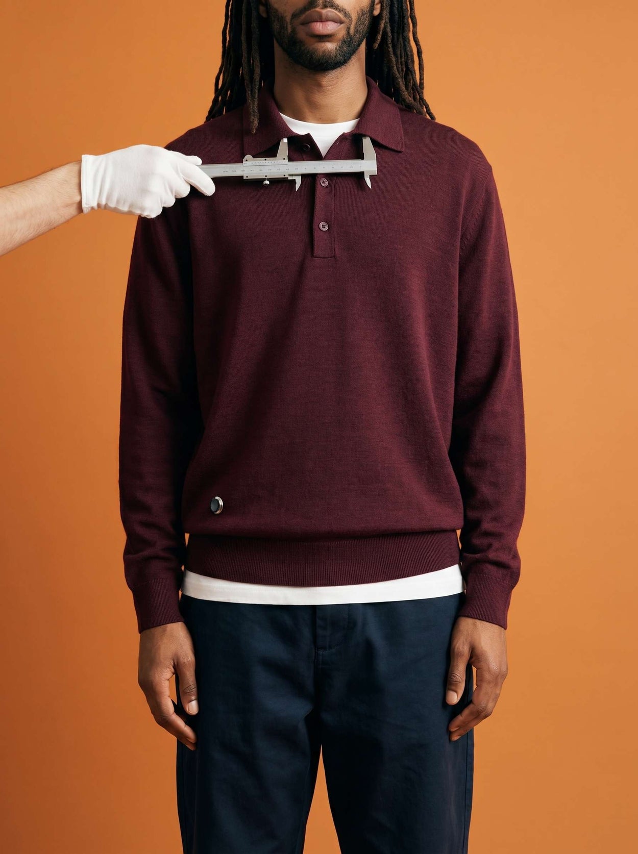 The Everyday Long Sleeve Polo Konini Burgundy Male Image