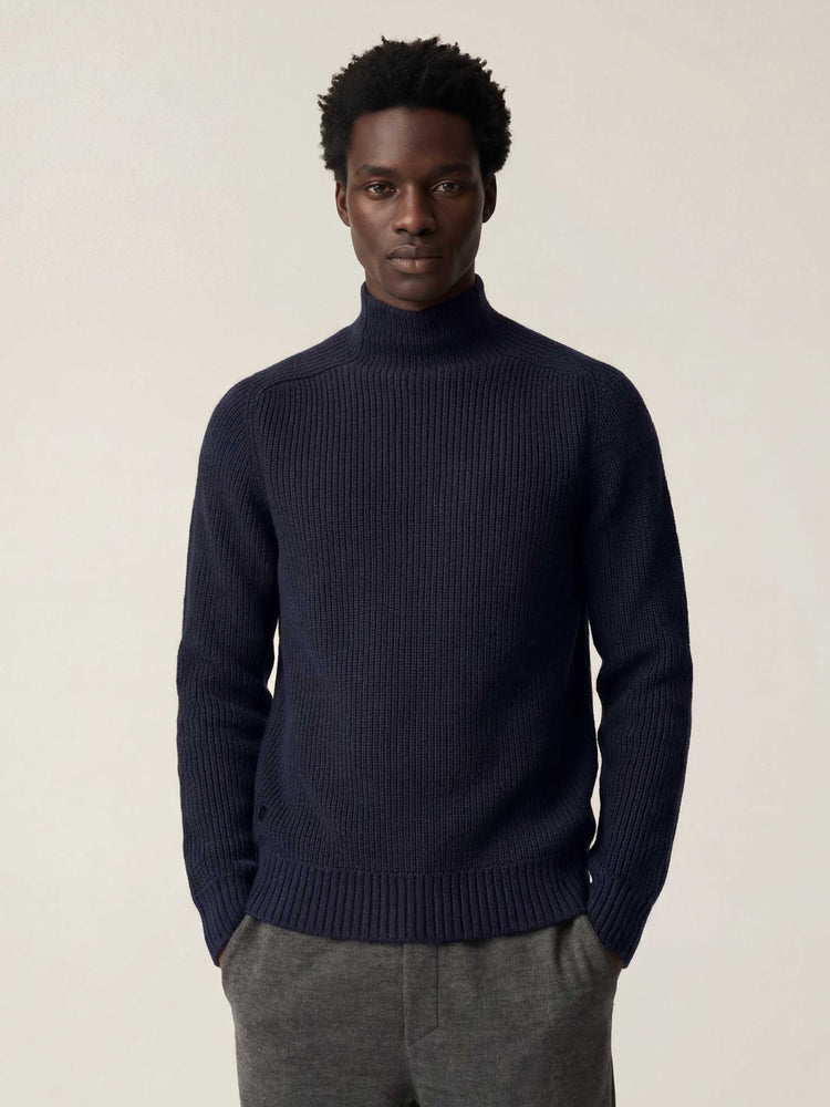 The Soft-Knit High Neck Pacific Blue Image