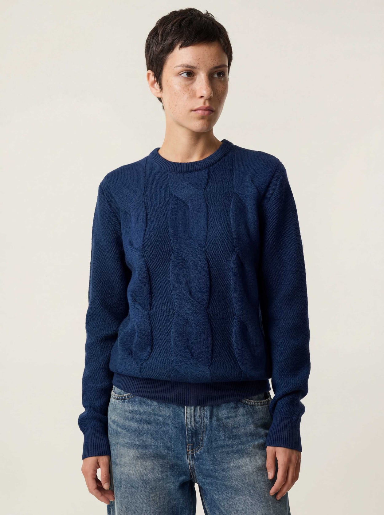 The Cable Knit Atlantic Blue Female Image
