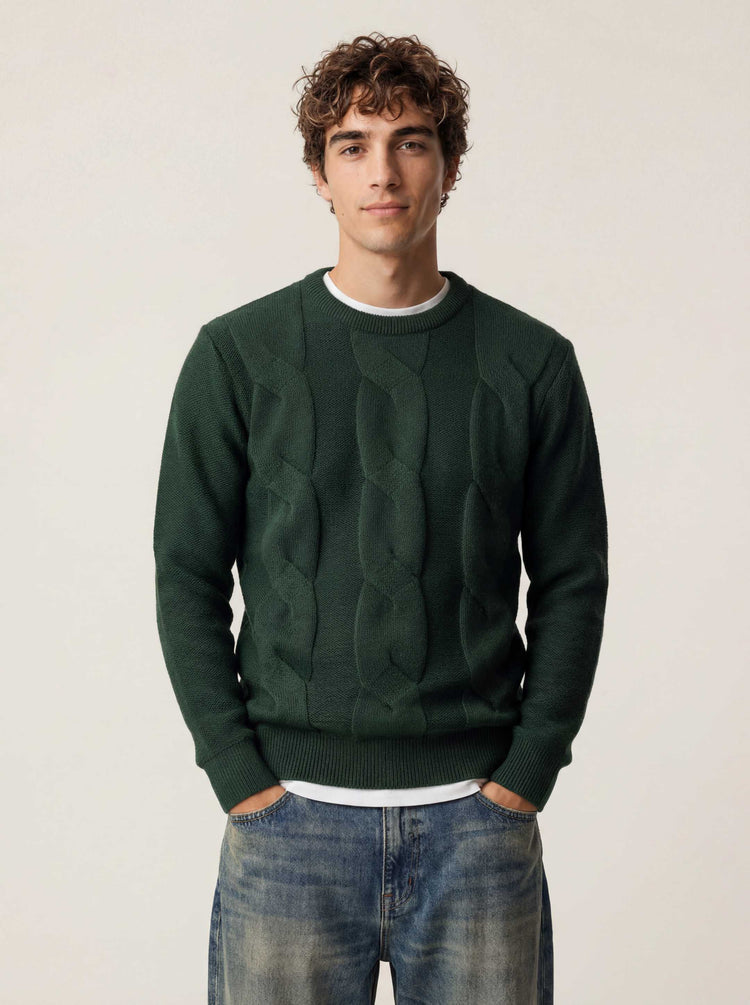 The Cable Knit Emerald Green Image