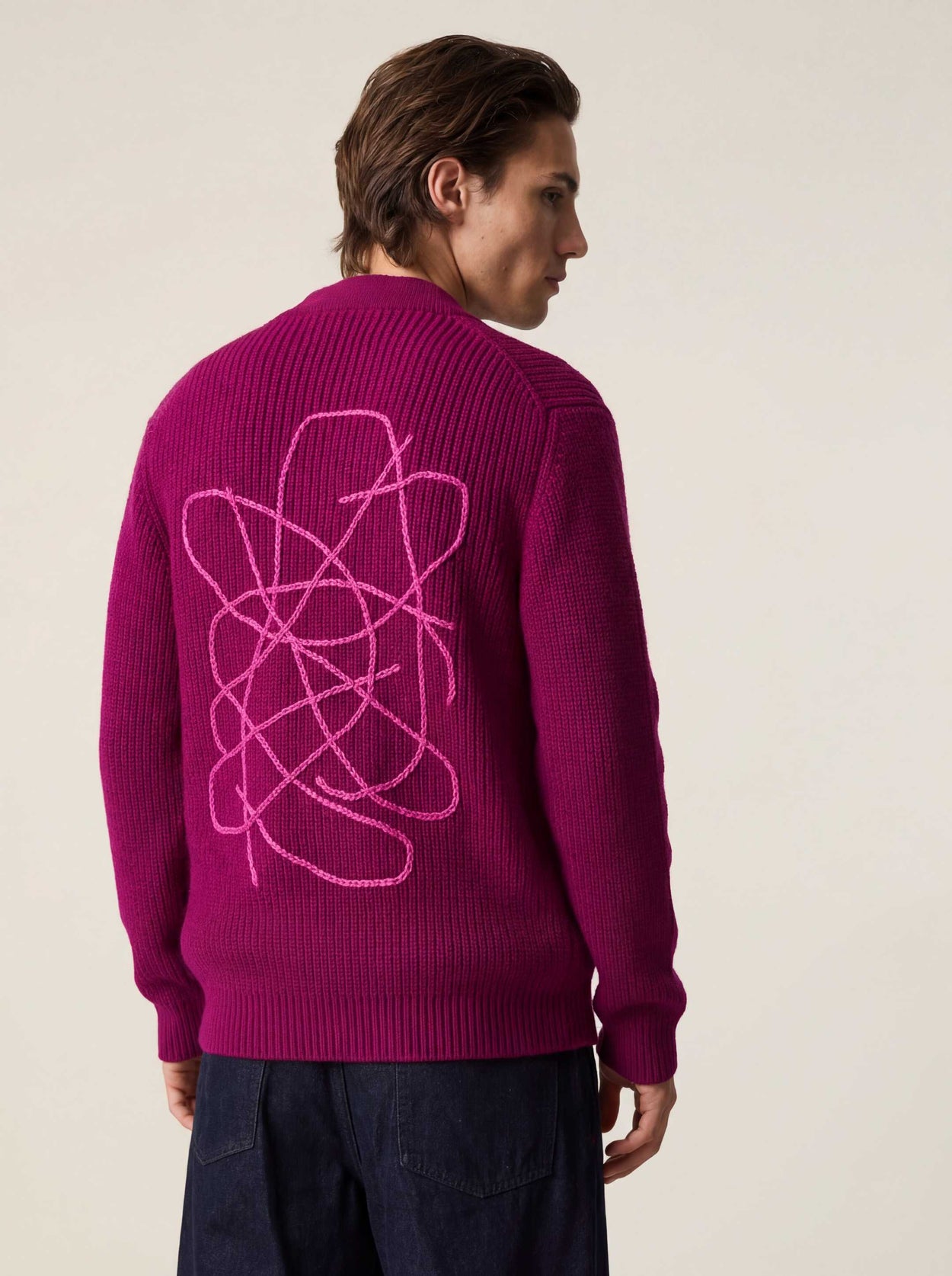 The Smit Mark Cardigan Royal Purple Male Image