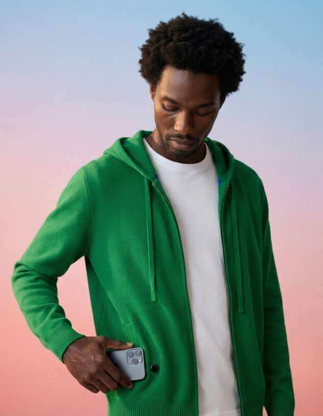 Group wearing knitwear